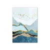 Wall Stickers Self-adhesive Wallpaper Abstract Mountain Bird Blue Landscape Posters Art Prints Picture Living Room Home Decoration