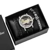 Relojes de pulsera Keller Weber Reloj para hombre Full Hollow Single Bridge Mechanical Gold Es el regalo para hombres