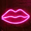 Strings LED Neon Sign Nachtverlichting Lippen Lamp Muur Decor Licht USB-socket voor Indoor Kerst Bruiloft Kinderkamer Liefde Romantisch