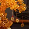 4 Tamanho Resina Citrine Feng Shui Dinheiro Tree Lucky Home Decoração Ornaments Festival Holiday presentes trazer riqueza 211108