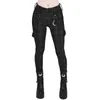 Plaid Pant Gothic Punk Pant High Waist Fashion Tight Multi Pocket Zipper Y2k Long Bottoms Streetwear Woemn Pencil 211124