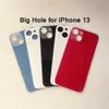 1000pcs Big Hole Back Bateria porta porta tampa de vidro com substituição adesiva para iPhone 13 mini 13 pro máximo