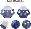 Huisdier kleding honden jeans jas hond kleding cool blauw denim jas kleine medium doggy revers vesten klassieke hoodies puppy rood zwart check vintage gewassen kleding L A152