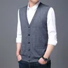 Autum Fashion Brand Knit Sweater Vest Cardigan Mens V Neck Korean High Quality Cool Woolen Casual Winter Mens Clothes 220114