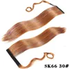 22inch 100g Syntetisk hästsvans blandad glitter Twinkle Hair Tinsel Drawstring Ponytails Extensions