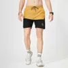 Men's Summer Lace-up Sports Fitness Shorts Colorblock Comfortable Running Casual Fashion Beach X0723