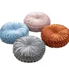 Round Cushion Soft Velvet Pillow Solid Color Floor 35x35cm Handcraft Home Decoration Sofa Office Chair Car Decor Butt Cushion 210716