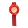 Armbanduhren Mode Frauen Uhr Casual Lady Armbanduhren Gypsophila Edelstahl Quarzuhr Stunde Top Marken Farbige Perlen A3292