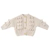 nato Baby Girl Maglioni Toddler Cardigan lavorato a maglia Baby Cotton Knit Wear Spring Knitting Coat Vintage Bambino Abbigliamento per bambini 211106