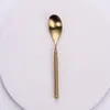 Estilo Western Gold Cutlery Cutelaria Facas de Jantar Facas Forquilhas Teaspoons Definir 304 Aço Inoxidável Dourado Luxo Dinnerware Colher de Utensílios