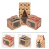 Gift Wrap 15Pcs Christmas Cookie Box With Window Treat Bag Container Candy