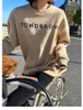 QOOD Letter Gedrukt Oversized Sweatshirts Harajuku 90s Morgen Mode Solid Crewneck Lange Mouw Top Lente Outfit QT504 210518