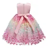 Sieben farbige Schmetterlinge Kinder Freizeitkleidung Babykleidung Mädchen Kleider Sommer Mädchen Prinzessin Kleid Kinder Geburtstagsfeier Q0716
