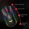 Souris de jeu Havit RGB filaire programmable ergonomique souris USB 4800 DPI 7 boutons 7 couleurs rétro-éclairé PC Gamer ordinateur de bureau