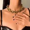 High Quality Punk Lock Chain Necklace Women Statement Hip Hop Twisted Chunky Thick Link Necklaces Gothic Jewelry Steampunk Men