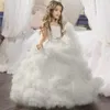 Kids' Party Wear Girls White Wedding Gowns Baby Princess Dress Children Ball Dresses Gown