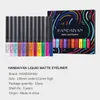 Handaiyan 12-Farben-Flüssig-Eyeliner-Set, mattierter farbiger Eyeliner-Stift, schnell trocknend, leicht zu tragen, langanhaltendes Coloris-Augen-Make-up