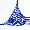 Maillots de bain pour femmes Paotang 2021 printemps mode floral bleu et blanc porcelaine rayé maillot de bain Sexy à bretelles double face Bikini costume plage