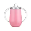 Gobelet pour enfant en bas âge 2 fonctions 10 oz en acier inoxydable 304 isolé sous vide à double paroi eau lait thermos bouteille en verre RRD5608