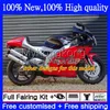 Fairings + Tank Cover för Aprilia RS-250 RSV250 RSV 250 RS 250 RSV250RR 5NO.0 RS250 RR 98 99 00 01 02 03 RS250R 1998 1999 2000 2001 2002 2003 ABS Bodys Kit Glansig röd svart