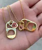 5PCS, Vintage Gold Soda Cap Necklaces For Women Choker Enamel Heart Pendant Necklace Fashion DIY Charms Handmade Jewelry