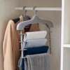 Cabides racks calças múltiplas funcionais rack não deslizamento de armário dobrável organizador de guarda-roupa para calças de calças de roupas laços de lenços