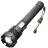 New XHP90+COB red and white light bright flashlight telescopic focusing USB rechargeable brights flashlight