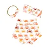 فتاة ملابس قصيرة مجموعات الصيف الطفل السراويل الأزهار الفهد الشمس القطن الأزياء النايلون عقدة عقال الوليد البنطلونات M3544