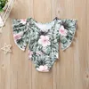 Flickor Flutter ärmar Rompersskirts Outfits Summer 2021 Kidskläder för butik 04T Girls Onesies kjolar 2 PC Set Fashion1467802