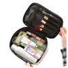 PVC transparente cosmético organizador viajar saco saco set rosa beleza maquiagem maquiagem esteticista vaidade validade necessária viagem