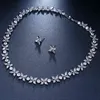 Emmaya Zircons Stunning Crystal Necklace and Earrings Luxury Bridal Party Jewelry Set For Wedding Evening Gift 220119