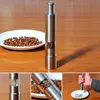 Manual Pepper Mill Salt Shakers One-handed Pepper Grinder Stainless Steel Spice Sauce Grinders Stick Kitchen Tools RRE11741