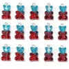 Colorful Bear Pendants Shining Resin Bicolor 2020 Christmas Charms Keychain Ornament Mini Multi Color Key Ring Hangings 4jy G2