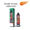 Fumot 100% Authentic Disposable E Cigarette RandM Tornado 6000 Puffs Vape Pen With Prefilled 12ml Pod Device