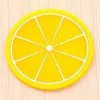 Baking Pastry Tools Cup Mat Pads Promotional Cute Fruit Pattern Colorful Silicone Round Cushion Holder Thick Drink Tableware Coaster Mug RH00121