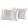 Singel 20 * 26INCH Satin PillowCase Hem Multicolor Ice Silk Pillow Case Double Face Envelope