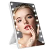 Miroir de maquillage avec 16 LED, miroir cosmétique avec variateur tactile, support de vanité à piles pour table 2110 V2