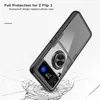 Acrylic Clear Cases For Samsung Galaxy Z Flip 3 Flip 4 5G Case Soft Transparent Ring Holder Stand Frame Protection Cover