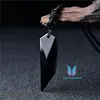 Dentes de lobo preto Reiki Quartz Pendulum Pendule Charme Pingente de Forma De Cristal