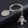 Business Promotion Gift Travel Souvenirs Silver Eiffel Tower KeyChain