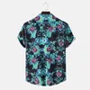 T-shirts pour hommes T-shirt d'été pour hommes Beach Hawaiian Brand Slim Fit Chemises à fleurs à manches courtes Casual Holiday Party Vêtements Camiseta # 40