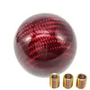 Real Carbon Fiber Universal Car Gear Shift Knob Shifter Lever Round Ball Shape