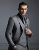 Bellissimi abiti grigi per uomo Fashion Groom Suit Smoking da sposa Acquista di nuovo I miei ordini Traje de tres piezas para hombres FATO de Mens (Jacket + Vest + Pants) HY6004