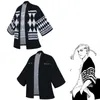 Tokyo Revengers Kimono Anime Set Cosplay Costume Ken Ryuguji Black White Tops Hanagaki Takemichi Haori Coats Halloween Y0913