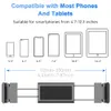 자동차 머리 받침 홀더 접이식 백 좌석 태블릿 전화 홀더 스탠드 Ajustable 지원 4.7-12 인치 스마트 폰 모바일 마운트
