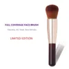 Begränsad full täckning Face Makeup Brush - HD Finish Wine -Red Powder Blush Cream Foundation Contour Beauty Cosmetics Tool