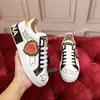 2021 Najwyższej jakości Buty męskie Kobiet White Leather Casual Shoes Lace Up Flat Suede Platforma Sole Sneakers Comfort ładne trenerzy Codzienne Espadrilles But