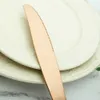 Western 16Pcs Rose Gold Dinnerware Set 304 Stainless Steel Cutlery Knife Fork Spoon Tableware Home Dinner Silverware 211012