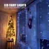 Buiten wandlampen Tuin IJsperel Kanglijst Kerstmis LED Fairy Lights Diy Curtain String Remote Control Jaar Home Deco
