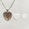 Sublimation Necklace Heat Transfer Crystal Pendant Custom Blank Metal Necklace Valentine Gift Jewelry Souvenir Present 2846 Q2